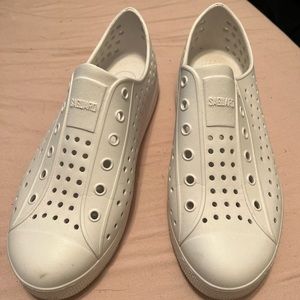 White Foam Slip On Waterproof Shoes